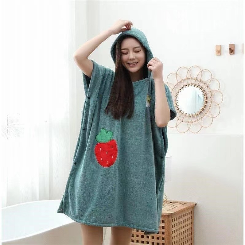 Bathrobe Bath Towel Bath Robes Kid Aduit Coral Fleece Wearable swimming