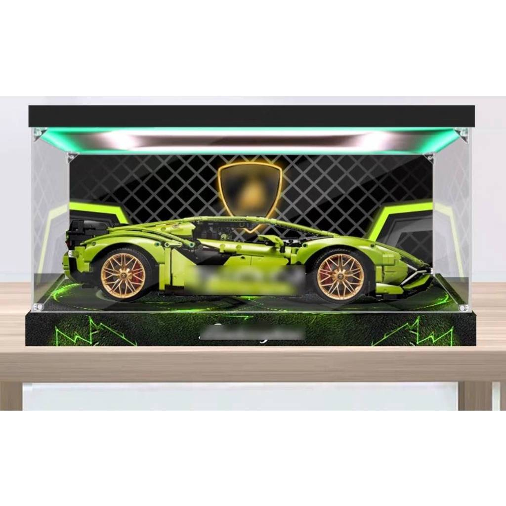 Vitrine en Acrylique pour Lego 42115, vitrine Transparente Anti-poussière pour (Lamborghini Sián FKP 37) (modèle Non Inclus)(2mm Vitrine en Acrylique pour Lego 42115, vitrine Transparente Anti-poussière pour (Lamborghini Sián FKP 37) (modèle Non Inclus)(2mm