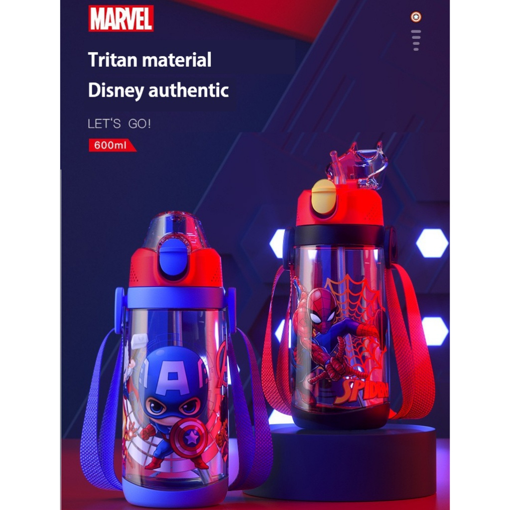 Disney Marvel BPA-free Tritan material Children Water Bottle With sling ...
