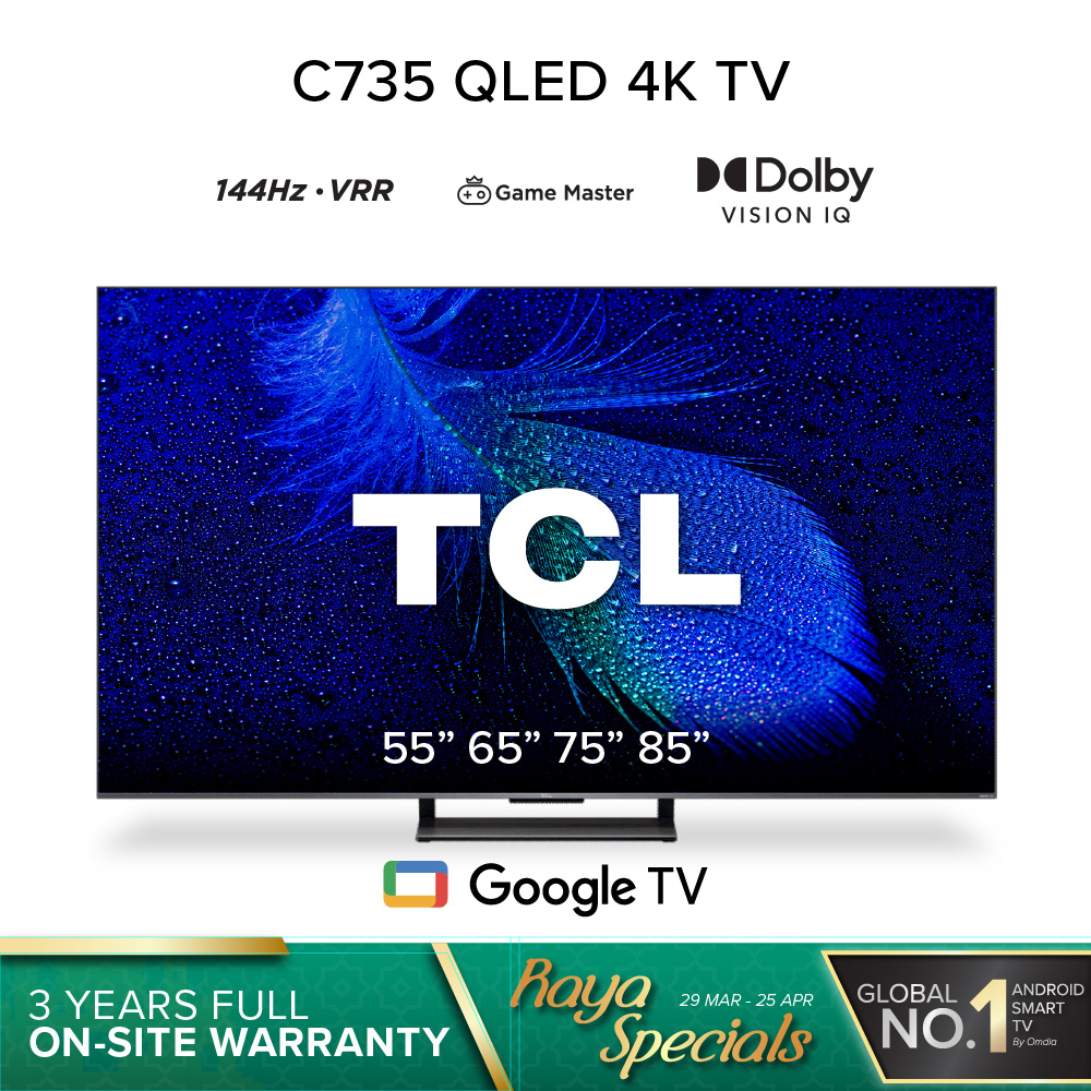 TCL C735 QLED 4K Google TV Android TV | 55 65 75 85 inch | IMAX ...
