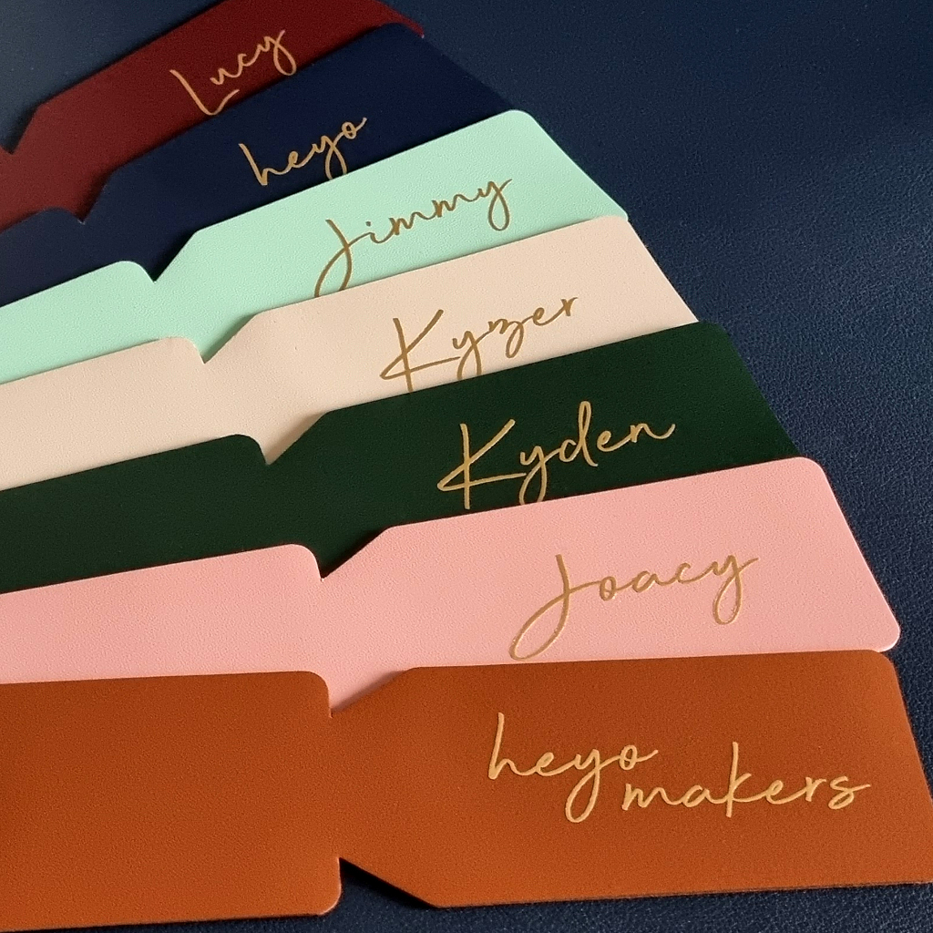 Personalised Leather Luggage Tag Customised Name Tag Bag Tag