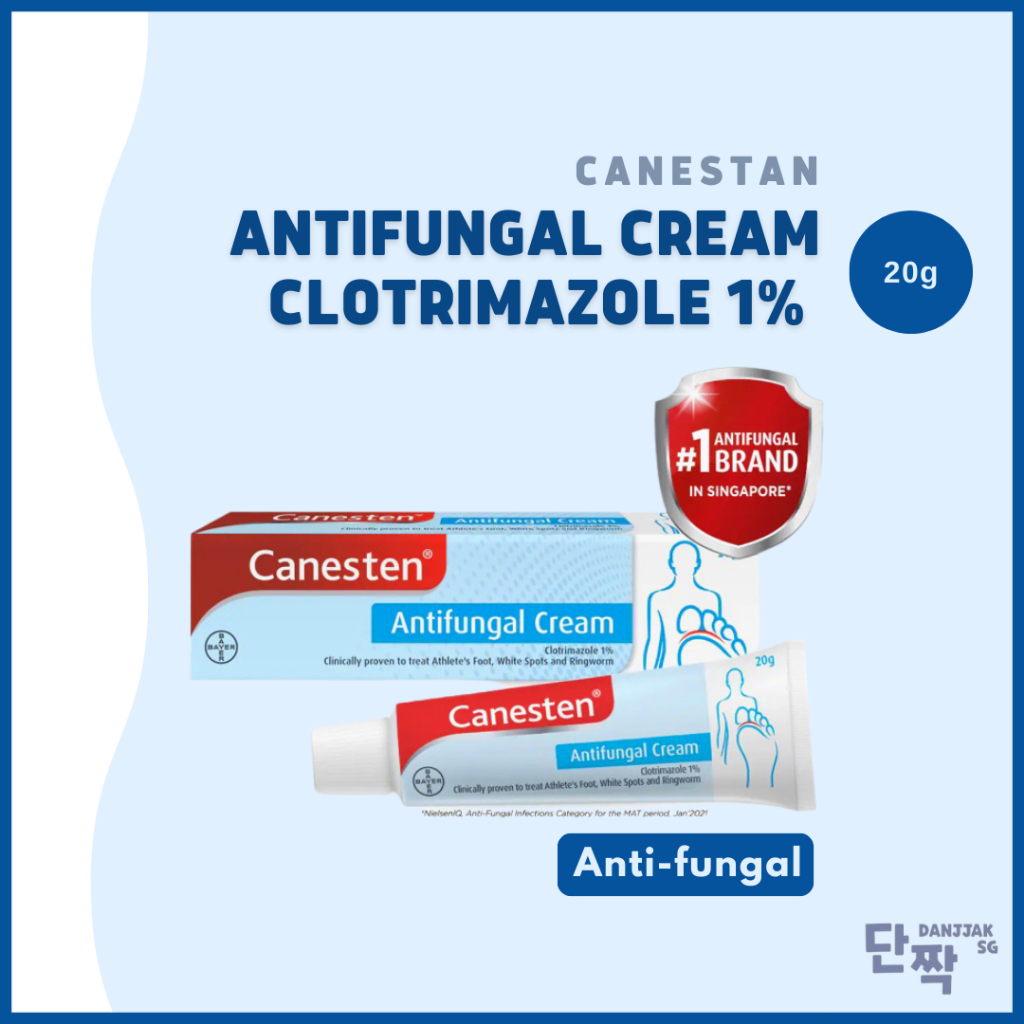 Canesten Antifungal Cream Clotrimazole 1 20g (For Athlete's Foot, White Spots and Ringworms