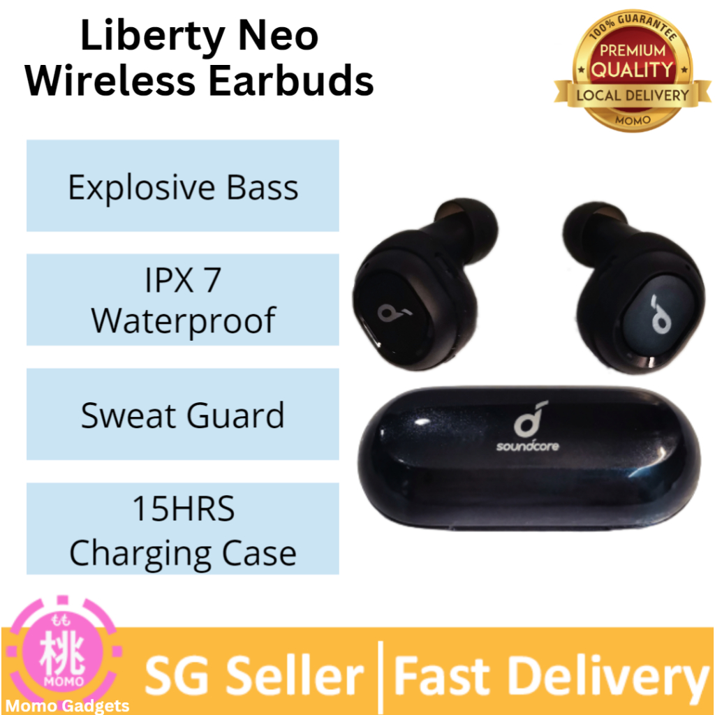 Anker s Soundcore Liberty Neo True Wireless Earbuds 2019 Upgraded Version Pumping Bass Stereo Calls Noise Isolation Shopee Singapore