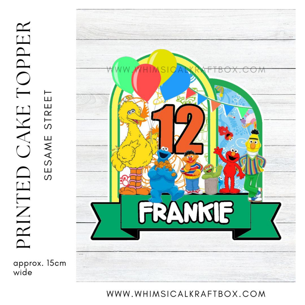 [SG Seller] Sesame Street - Printed flat cake topper - Customised cake