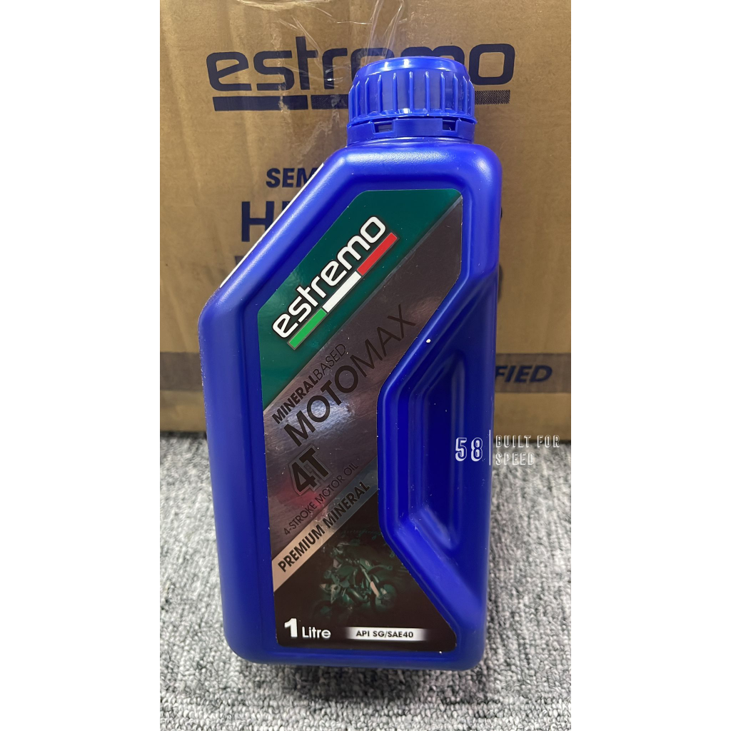 ESTREMO MOTOMAX MINERAL SAE40 4T 1L ITALY ENGINE OIL MOTORCYCLE OIL