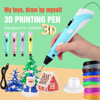 3D Pen Printer Kit Set for Children Kids Gift DIY Drawing Pencil With LCD  PLA ABS Filament Gel Paint Toys Safe Christmas Birthdy