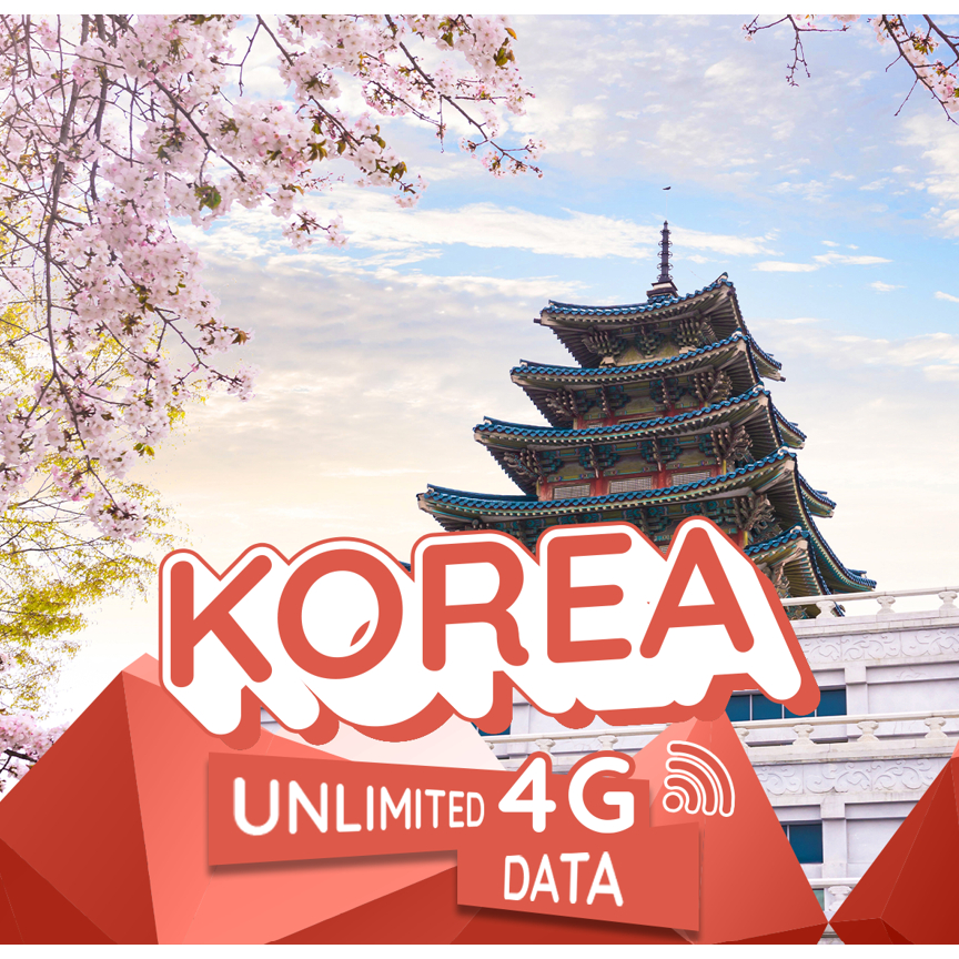 Unlimited South Korea Data Sim Card SK Telecom 3 days/ 5 days/ 7 days ...