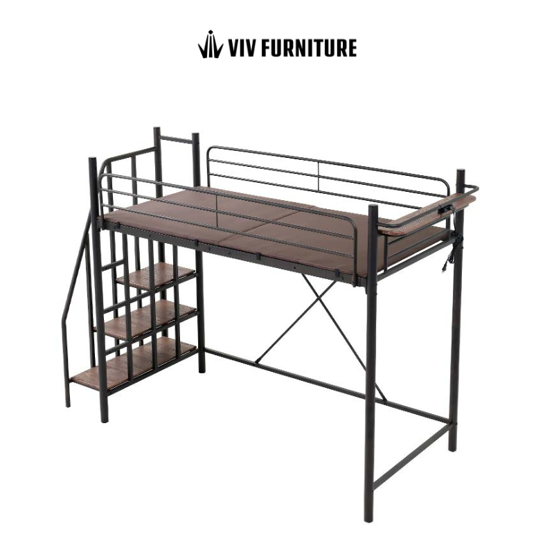 Japanese Metal Loft Bed Japan Sizes Single (JP), Semi Double