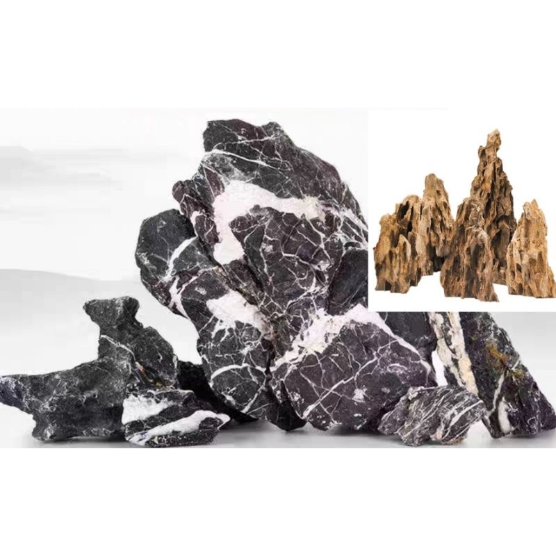1/3/5kg Cheapest Aquascape rock.5 to 20cm Seiryu & Dragon Stone, lava