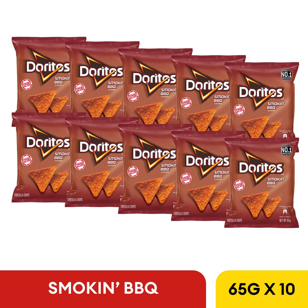 [Bundle of 10] Doritos Smokin' BBQ Tortilla Chips 65g | Shopee Singapore