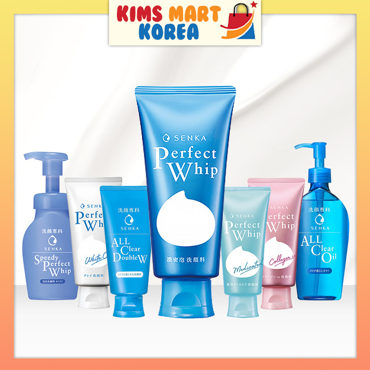 Senka Facial Cleansing Foam, Body Wash, Perfect Whip Original, Collagen