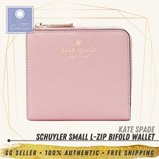 Kate Spade Schuyler Small L Zip Bifold Wallet Pink K9348 New
