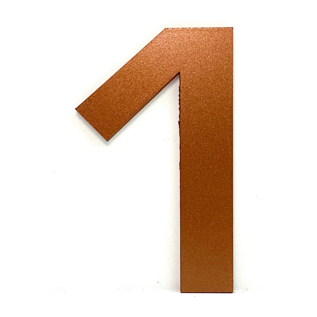 1 ( Number 1 ) | Bronze | Large House Or Unit Numbering Acrylic Sign ...