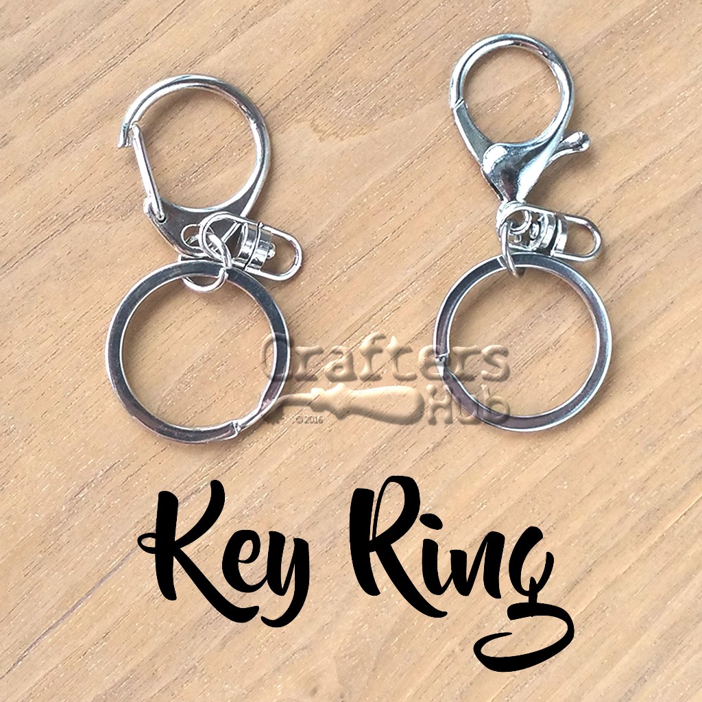 Key Ring Big D Clasp Swivel Connector DIY Keychains for Charms Amigurumi Name Tag Shrink Art Shopee Singapore