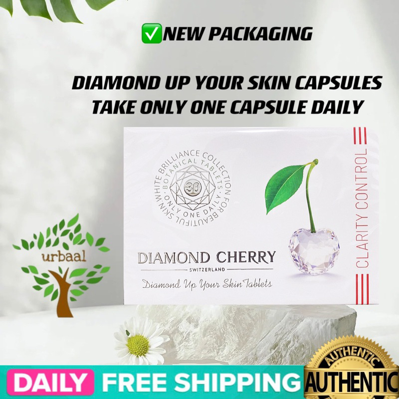 【💯Exp.2029/SG InStock 】DIAMOND CHERRY Skin Whitening Supplements 30 Capsules New Packaging