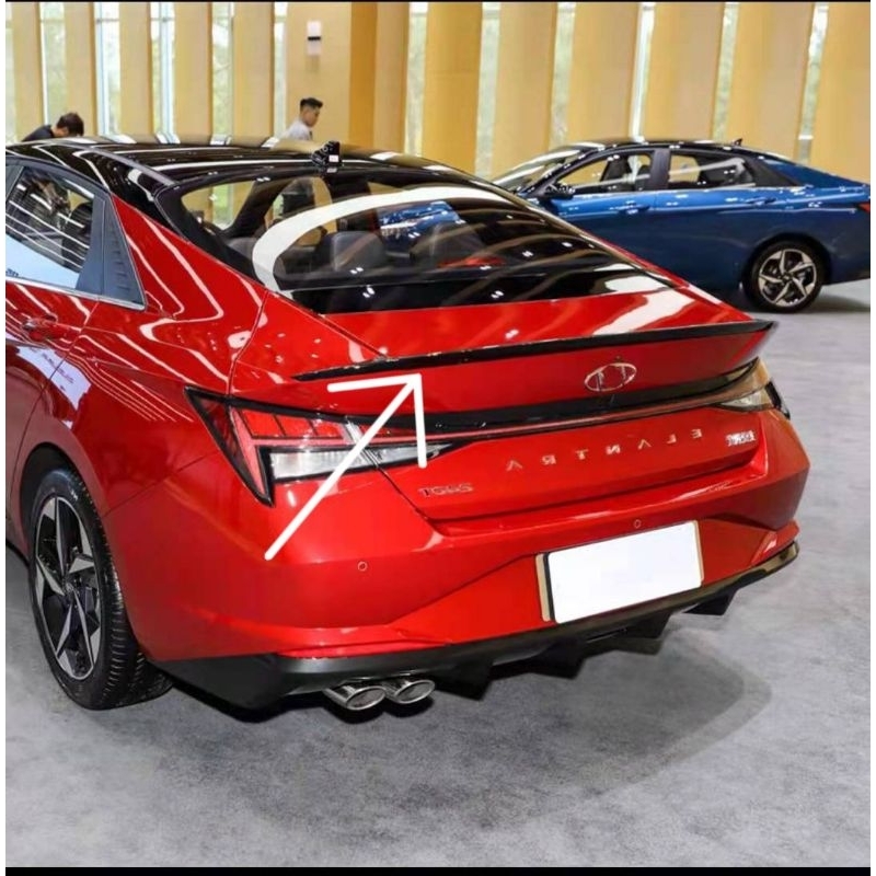🔴 SG Seller. Hyundai Avante CN 7 glossy black color boot lid | Shopee ...
