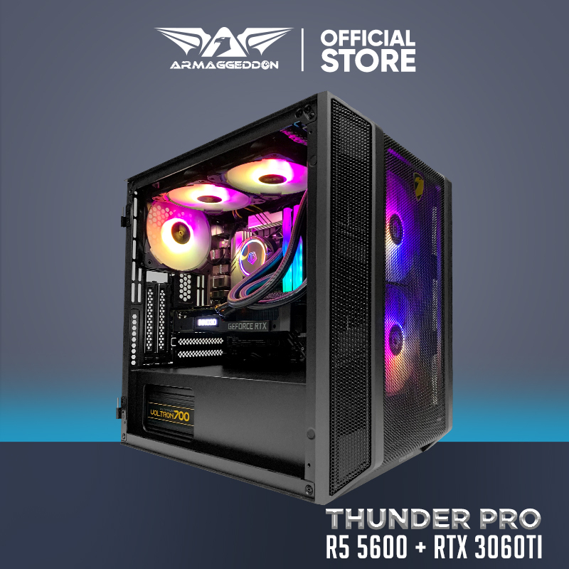Armaggeddon Thunder Pro | R5 5600 + RTX 3060TI | Gaming PC | 16GB RGB RAM | 1TB SSD