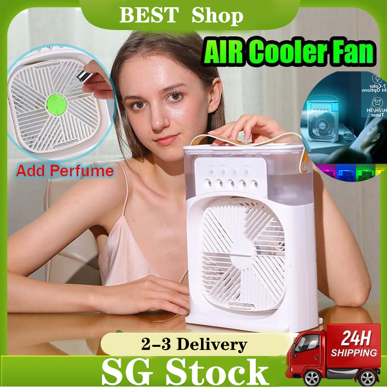 【SG Stock】Mini Portable Desktop Silent Small Air Cooler Household Spray