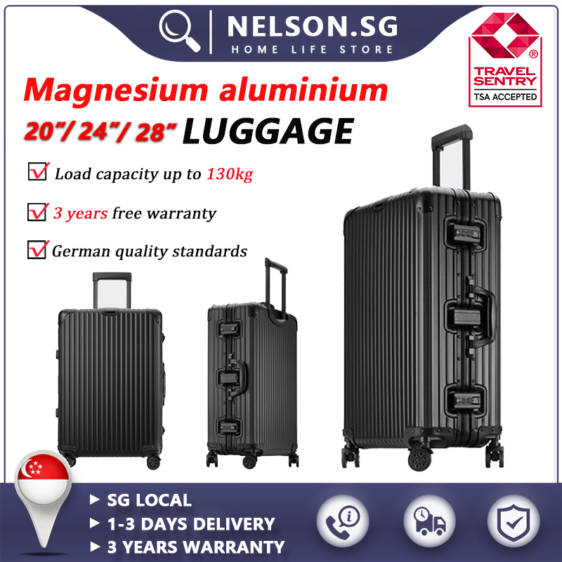 NELSON Full Aluminium Magnesium Luggage With TSA Lock High Loadbearing