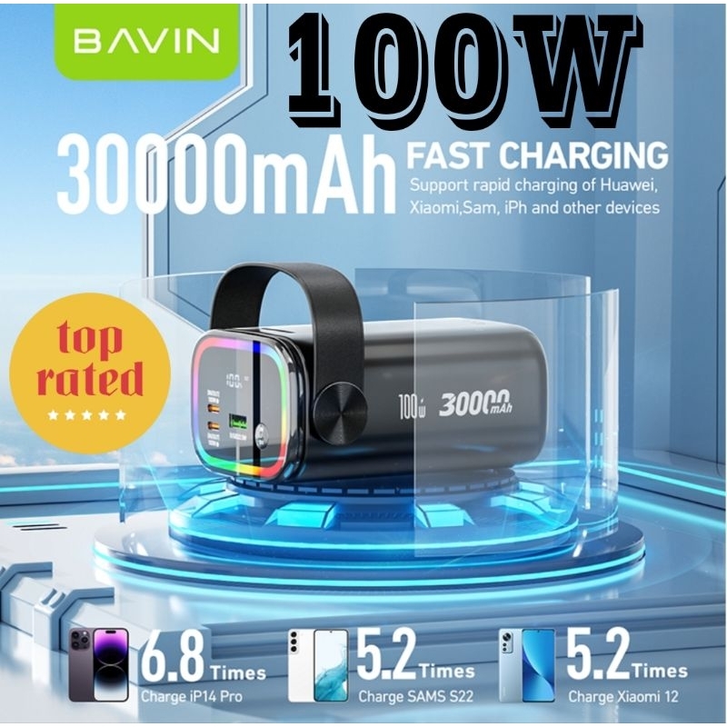 ♥️100W 30000mAh SUPER FAST CHARGING power bank for laptop, mobile