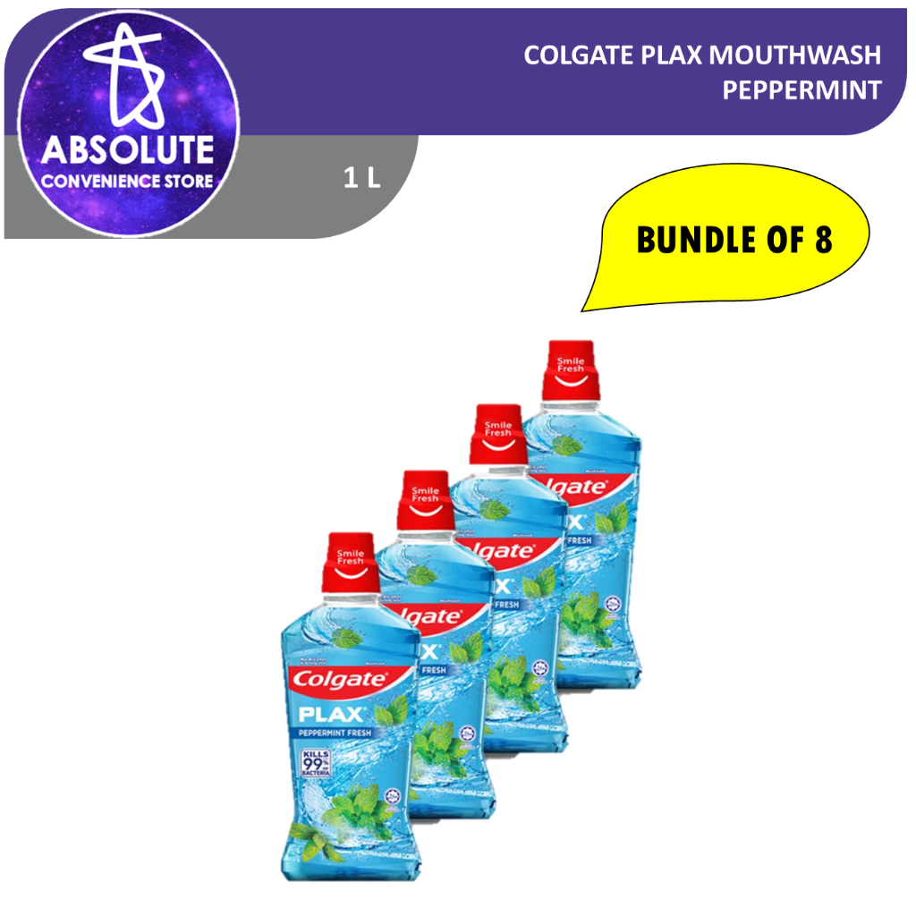 [Bundle of 8] Colgate Plax Mouthwash 1L | Shopee Singapore
