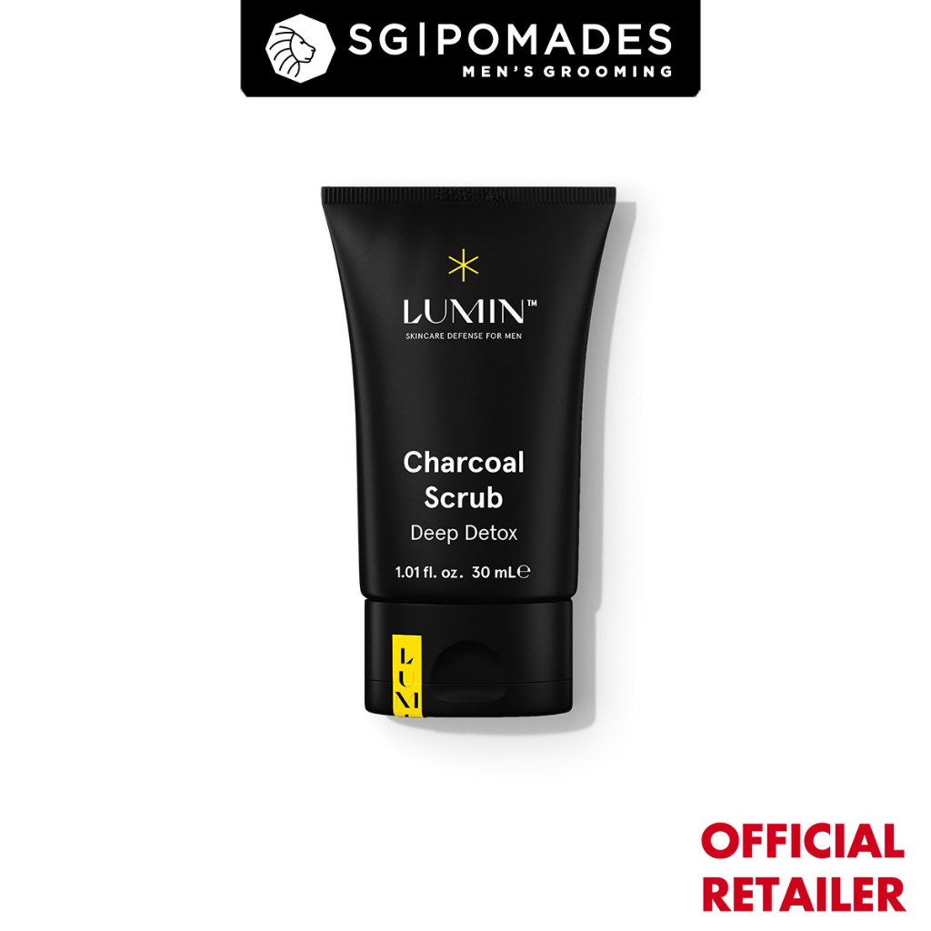 Lumin Charcoal Scrub Deep Detox for Men Charcoal Face Exfoliator