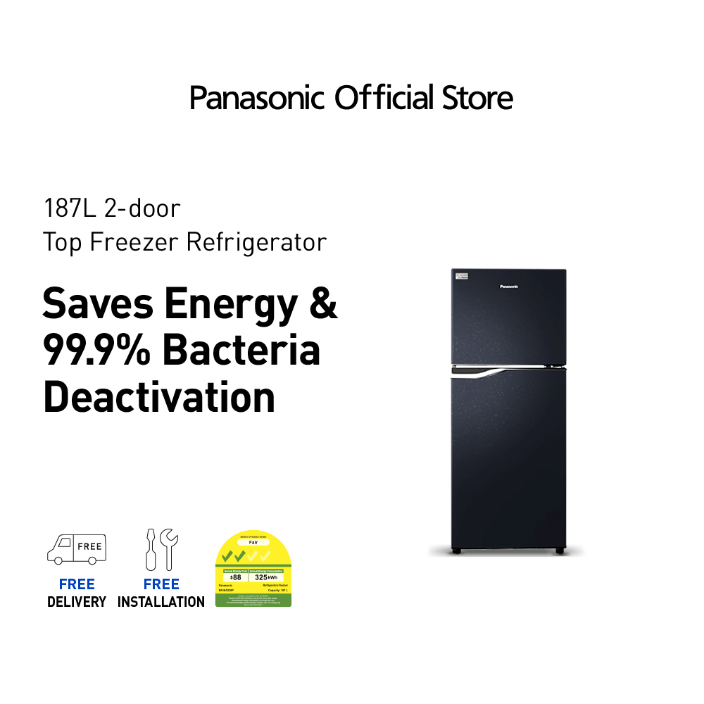 Panasonic 187L 2 Doors Refrigerator NRBA229PKSG Shopee Singapore