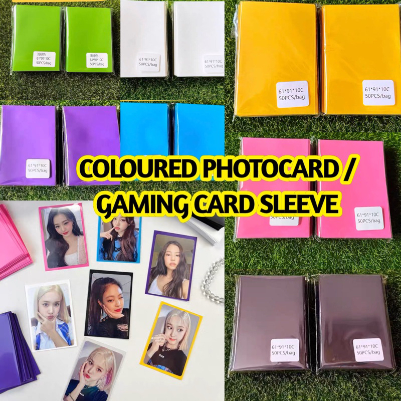COLOURED PHOTOCARD / GAME CARD / TRADING CARD SLEEVE FOR KPOP