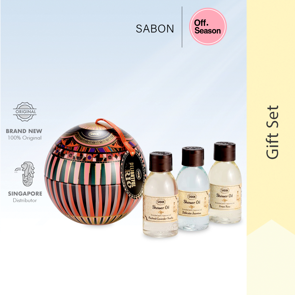 [ Limited ] Sabon Christmas Kit Shower oil Jasmine / Green Rose