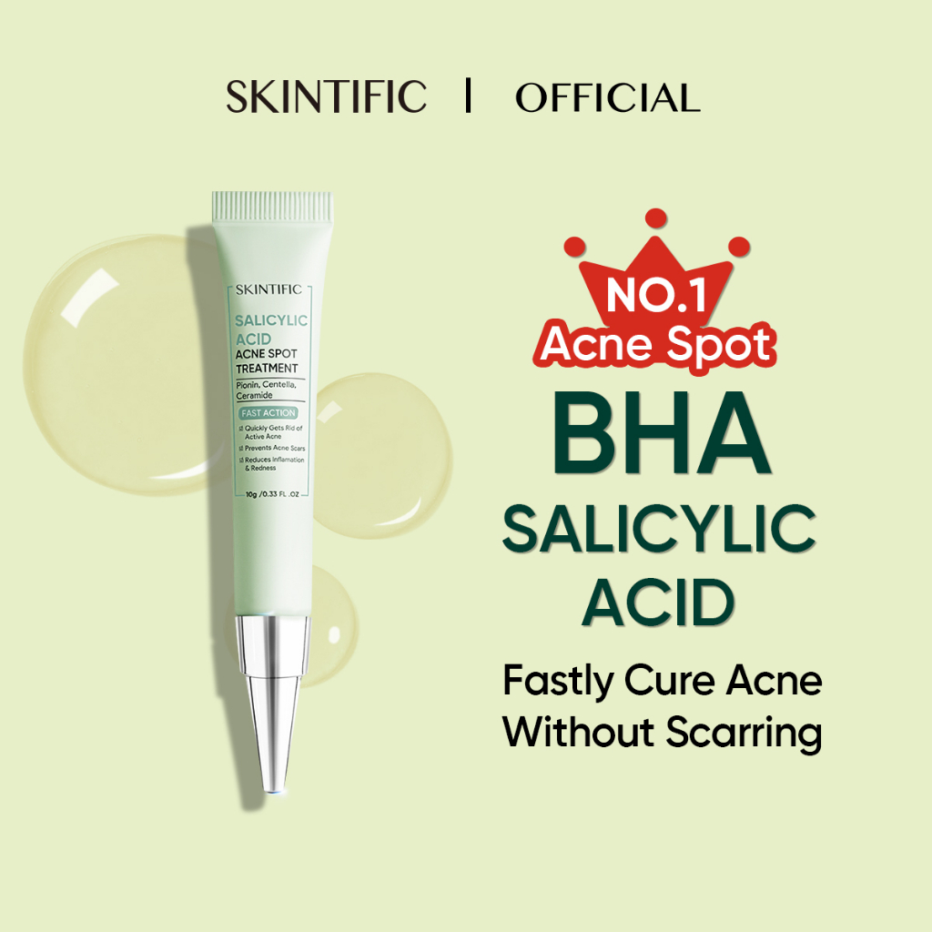 SKINTIFIC Salicylic Acid Acne Spot Treatment Gel 10g Cure Acne ...