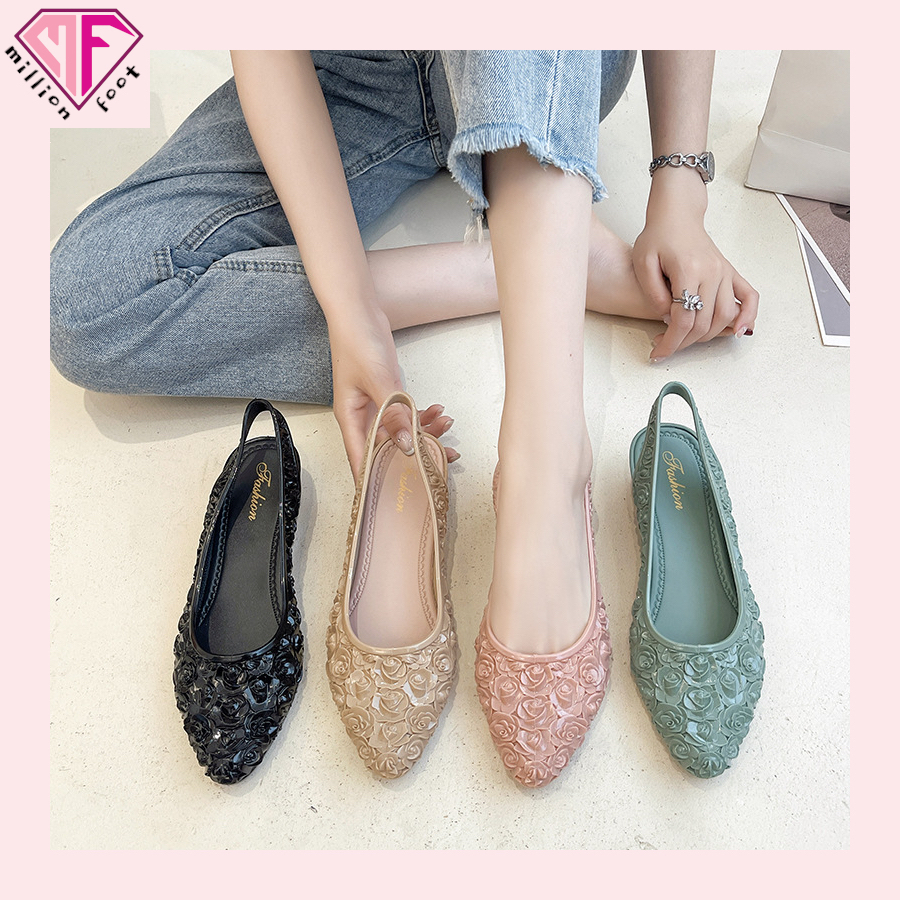 Million Foot Floral Flats Shopee Singapore