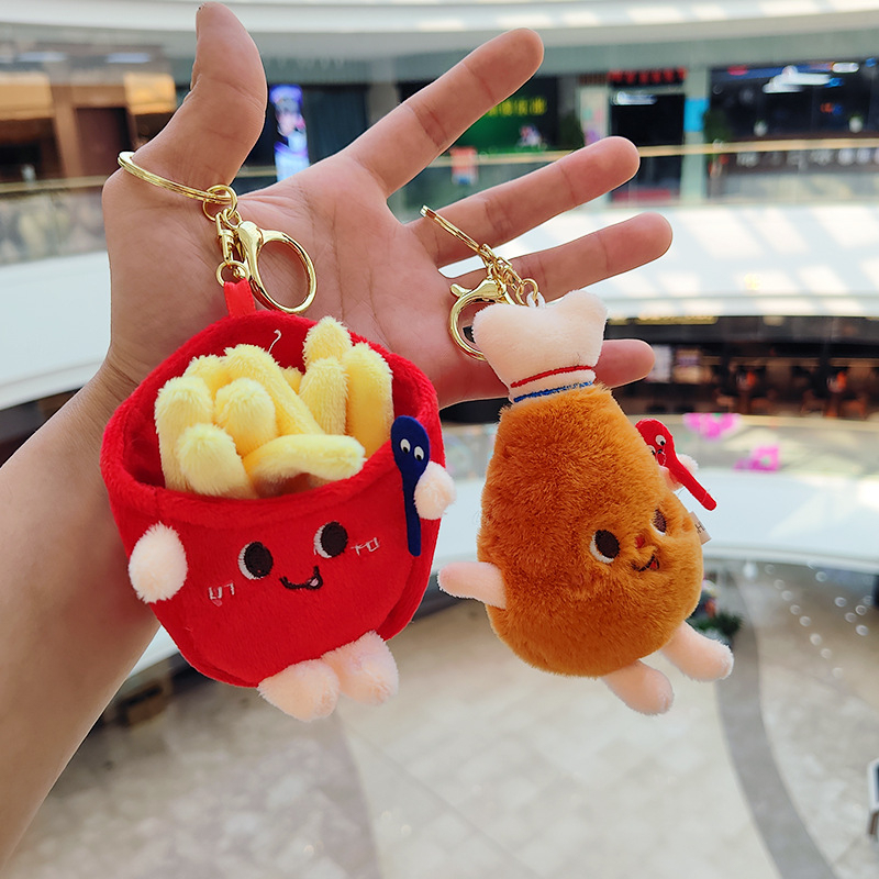 Cute Fast Food French Fries Fried Chicken Drumstick Burger Plushies ...