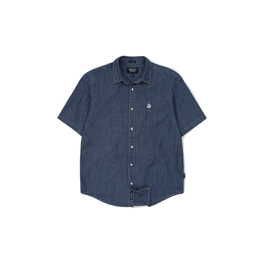 【WHO.A.U】Steve Denim Overfit Short Sleeve Shirt sg-11134207-7qvdq-lgvs1a81fzpc83