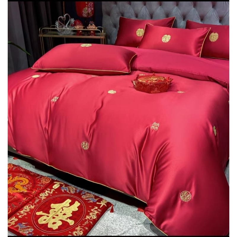 Wedding bedsheet set Shopee Singapore