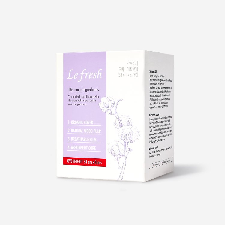 Le Fresh Vegan Organic Cotton Cover Overnight 34cm(8P) | Shopee Singapore