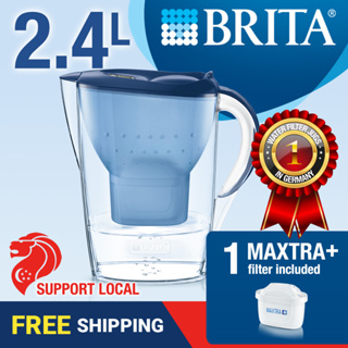 BRITA Marella 2.4L with 1 NEW MAXTRA+ Filter Cartridge - Blue