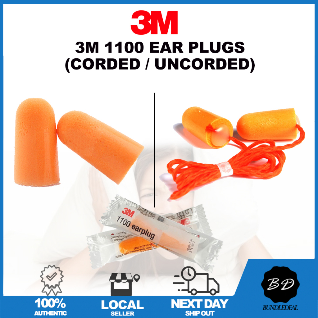 🚀[SG] Authentic 3M 1100 Ear Plugs/ Noise Cancellation Earplugs for