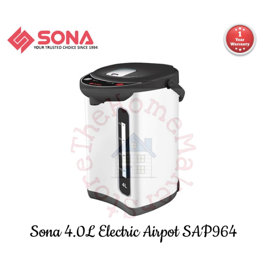 Sona 4.0L Electric Air Pot SAP964 SAP 964 (1 Year Warranty) Shopee