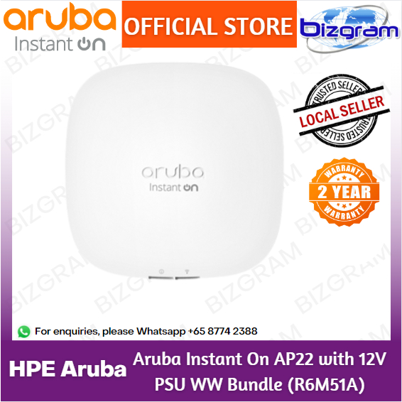 Aruba Instant On AP22 with 12V PSU WW Bundle (R6M51A) | Shopee Singapore