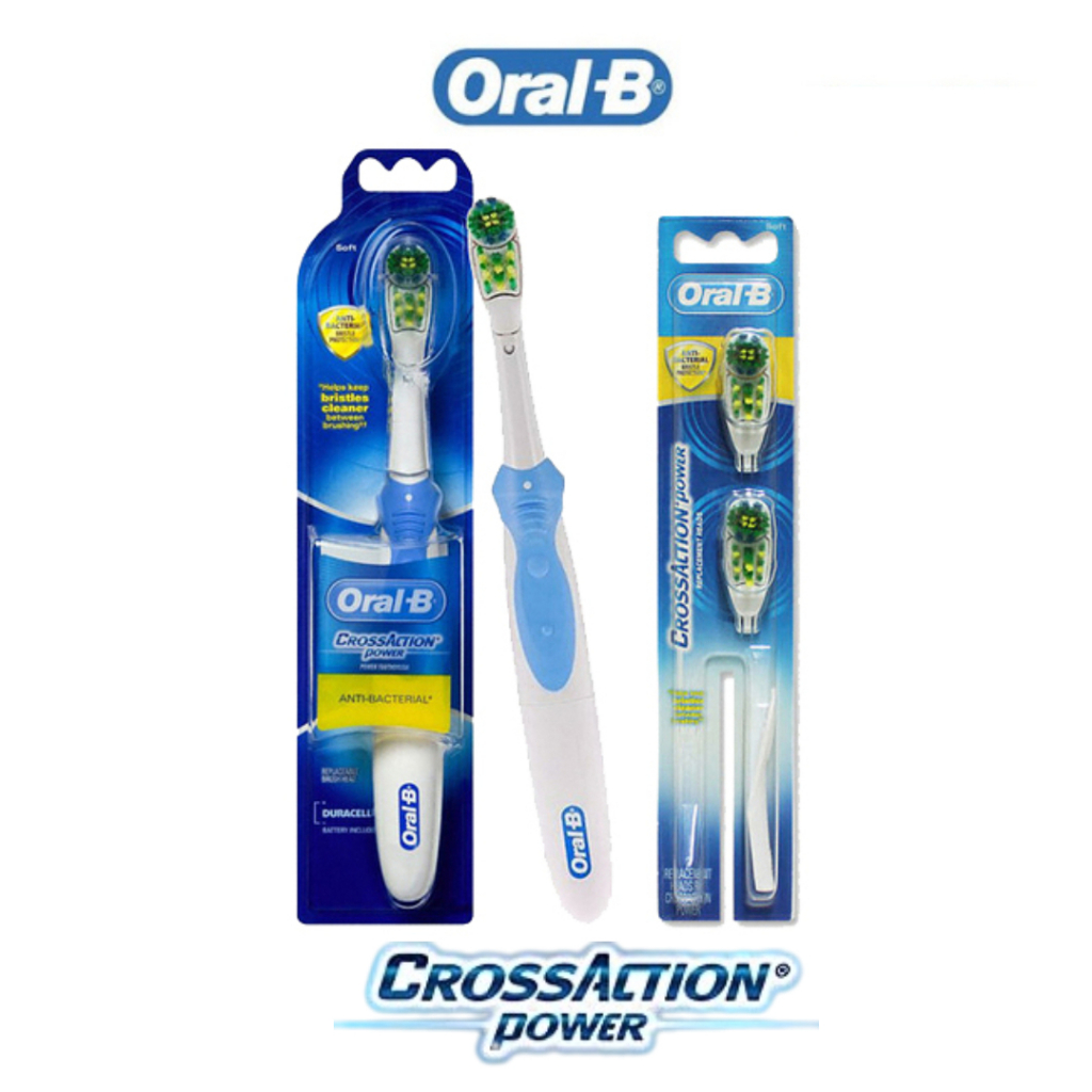 Oral-B Cross Action Power Whitening Electric Toothbrush (B1010) With ...