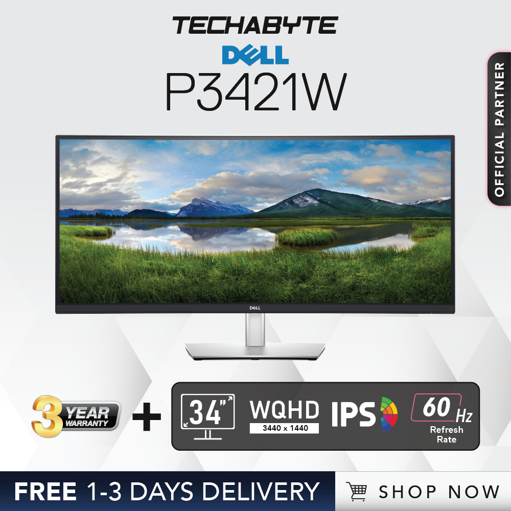 Dell P3421W 34" WQHD IPS USBC Curved Monitor Shopee Singapore
