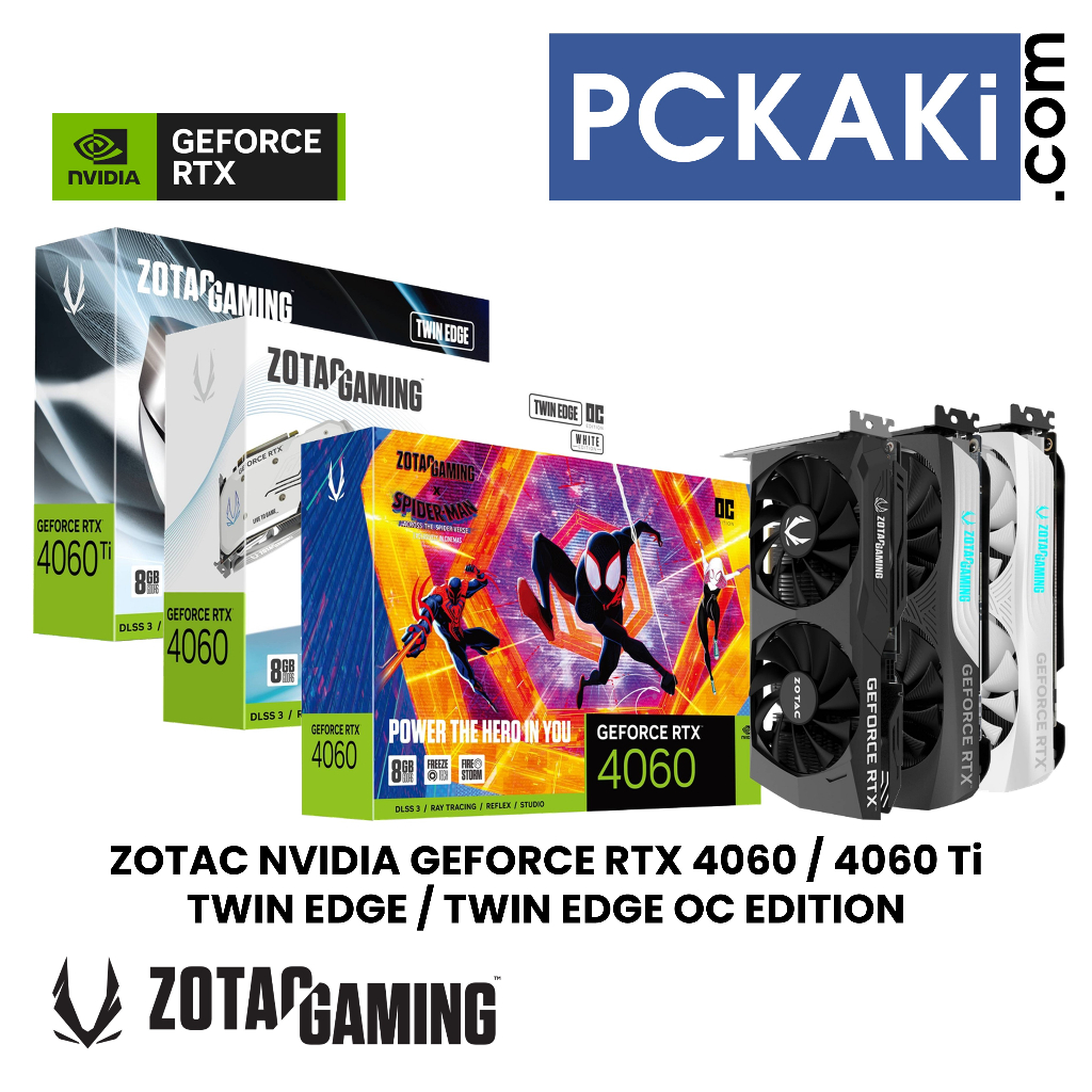 Zotac Gaming Nvidia Geforce Rtx 4060 4060 Ti Twin Edge Oc White Spiderman 8gb Gddr6 Rtx 9779