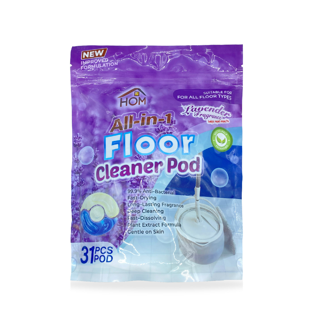 HOM Allin1 Floor Cleaner Pods 31pcs/pack (Lavender Scent) Shopee