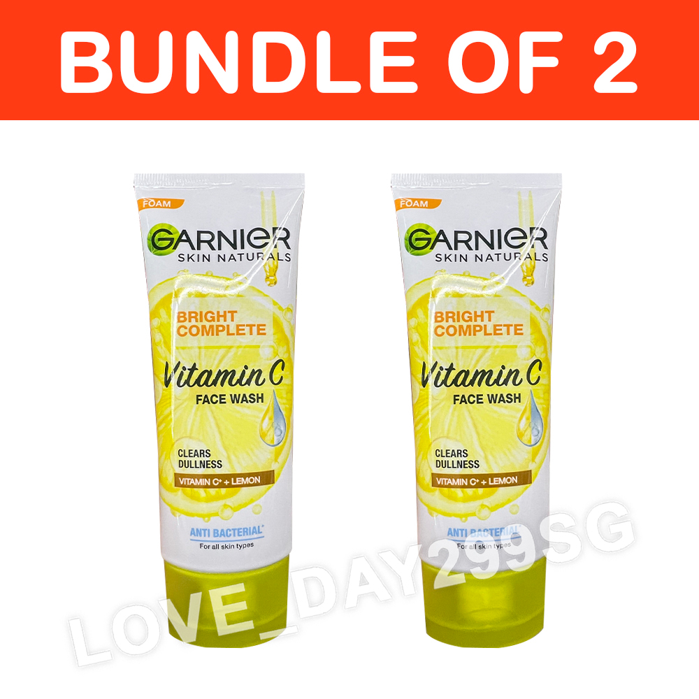 [Bundle of 2] Garnier Skin Naturals Bright Complete Vitamin C Face Wash