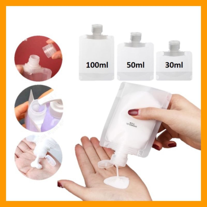 🇸🇬 Disposable Shampoo Pouch Bag Refill Pump Spray Soft Travel Size