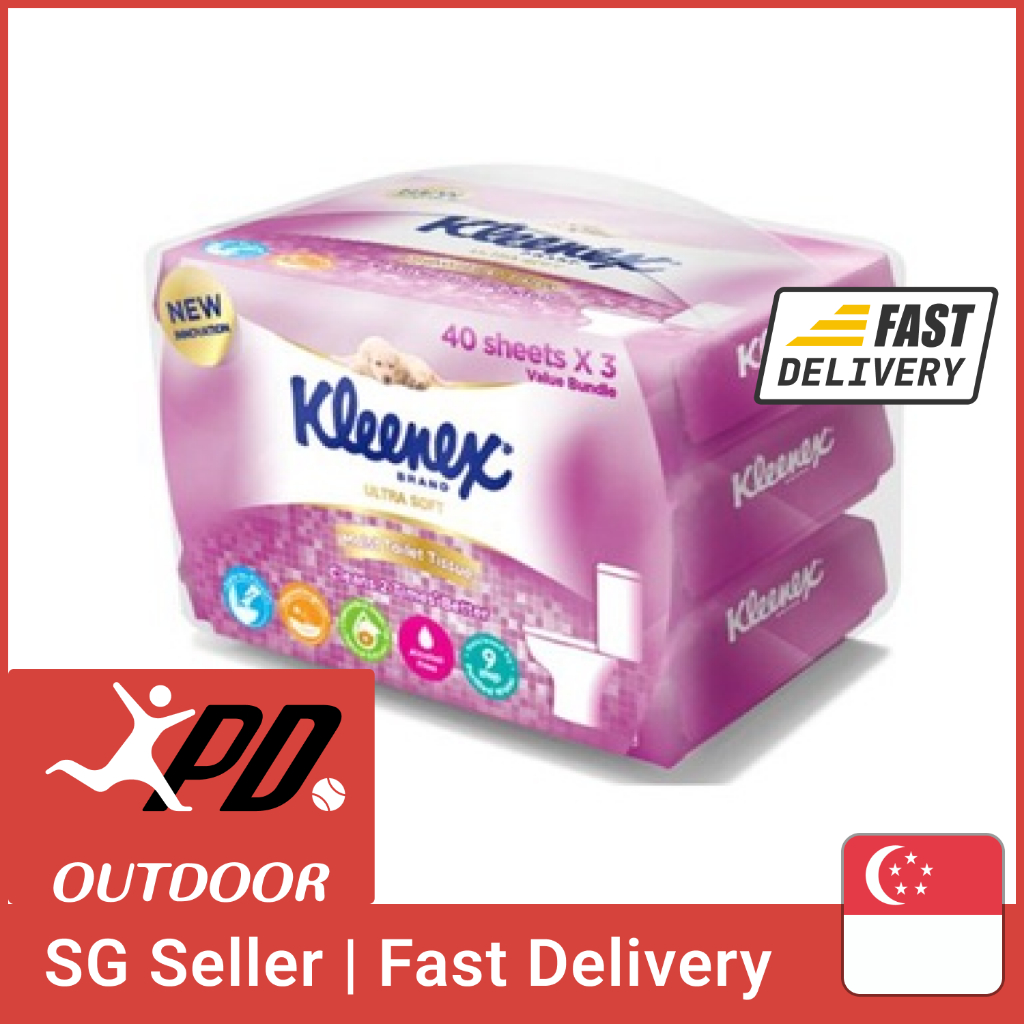 SG seller/ OUTDOORSAmerican Kleenex Moist Toilet Tissue Wet toilet paper 3x40's / 3x10's 美国舒洁便捷