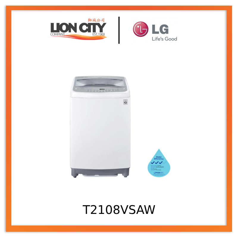 LG T2108VSAW TOP LOAD WASHER (8KG) Shopee Singapore