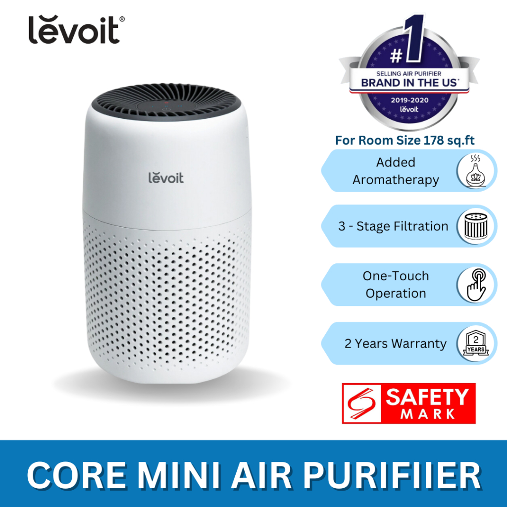 LEVOIT CORE MINI Air Purifier Aromatherapy Diffuser Small Portable Compact H13 True HEPA