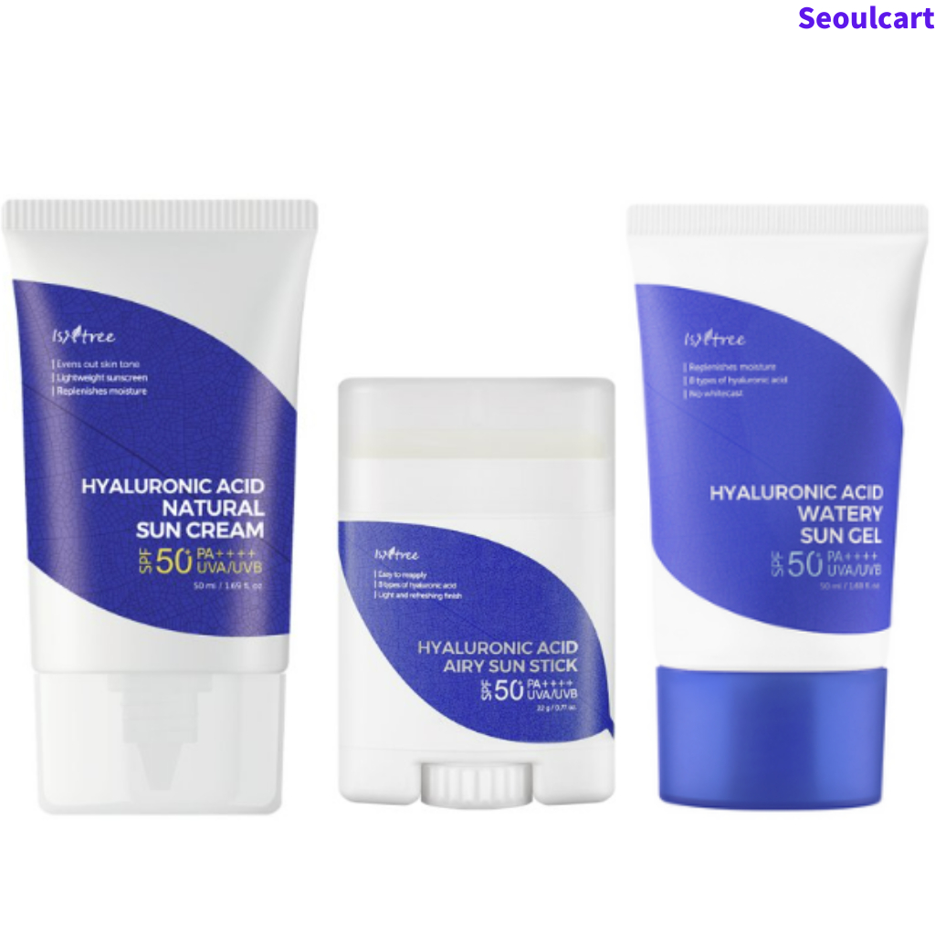 IsNTree, Hyaluronic Acid Watery Sun Gel, Sun Stick, Sun Cream, SPF 50
