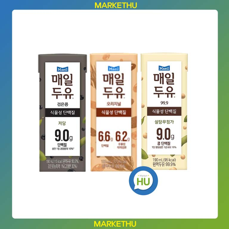 [Erom] Hwang Sung Joo Korean Soymilk Bean Drink - Hi-Calcium Black Bean 190ml*16 main image 0